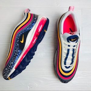 pink orange purple air max 97